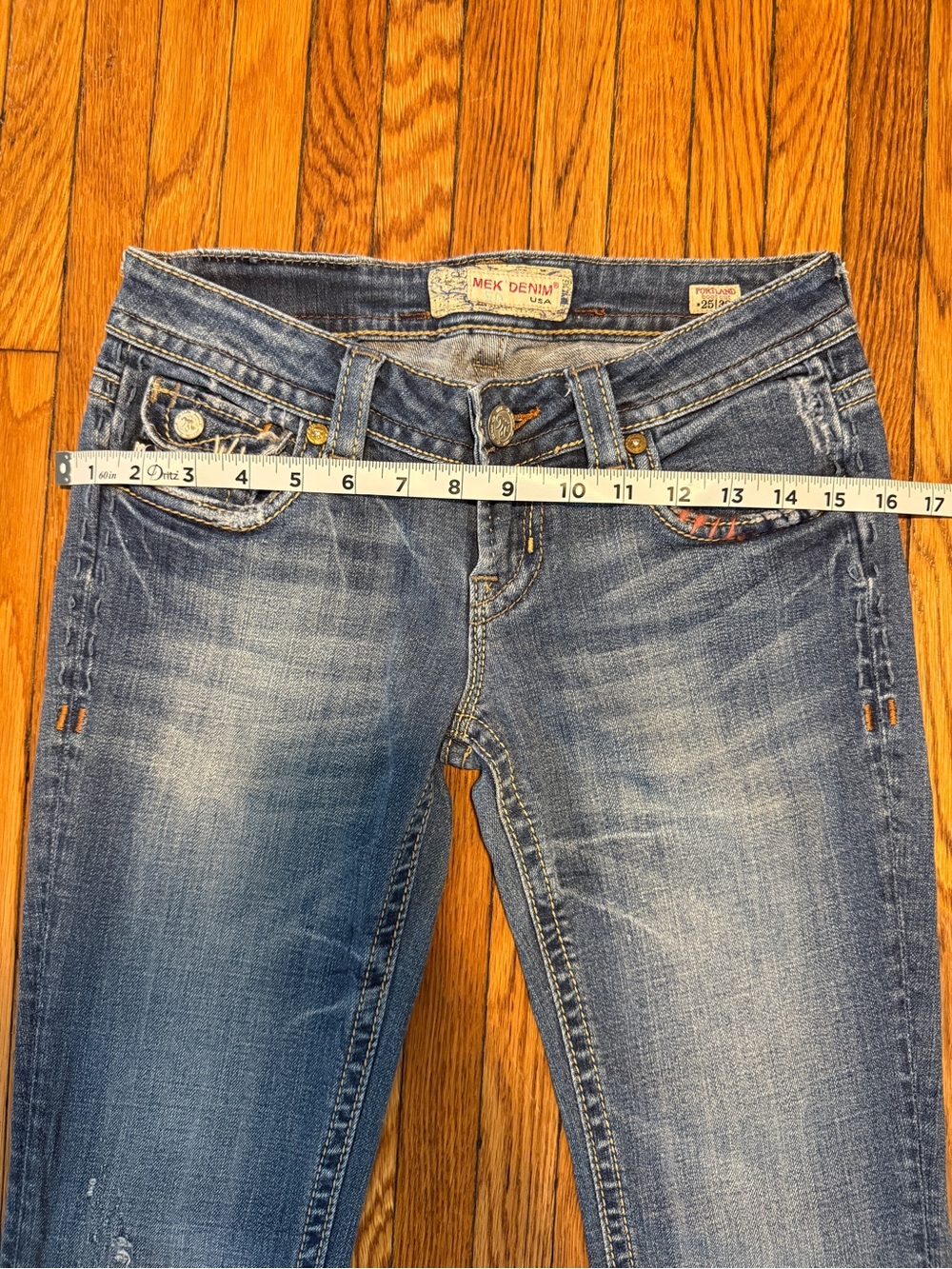 Vintage MEK Denim Oaxaca Low-Rise Bootcut Jeans Embroidered Y2K - Picture 7 of 9